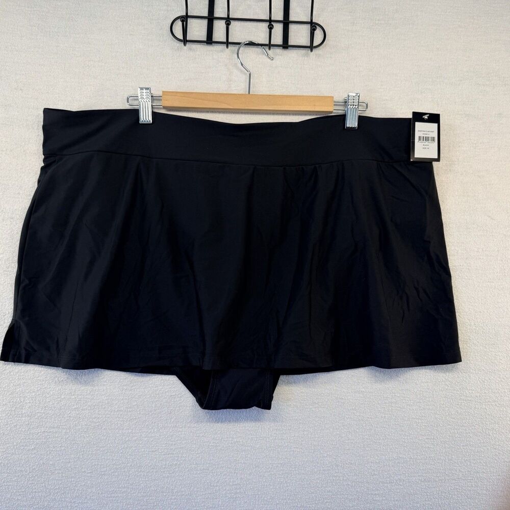 NWT Avenue 3X Skirtini Black Swim Skort Skirt Bikini Bottoms Women's Plus Size